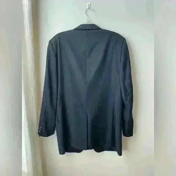 SAKS FIFTH AVE Blazer Men’s 41 Long, Blue wool cashmere blend two button style - Picture 3 of 6